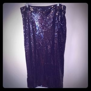 Black sequin skirt